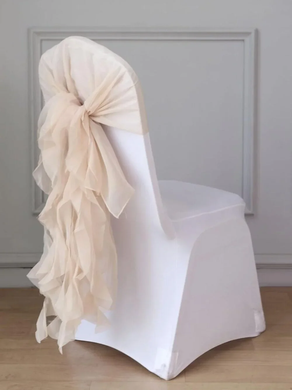Beautiful, handmade set of 12 luxury wedding aisle/chair coverings!